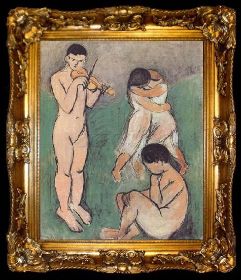 framed  Henri Matisse The Music (Sketch) (mk35), ta009-2